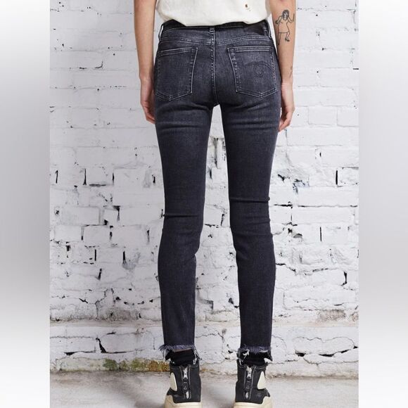 NWT R13 Allison Skinny Stratford Black Distressed Size 25 - Picture 5 of 16